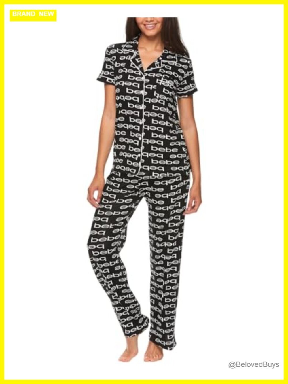 Women's 2 Piece Bridesmaid Pajama Set Button Down Shirt & Pants